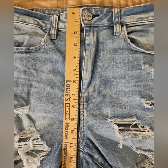 American Eagle Outfitters Super Hi Rise Jegging destroyed next level strecth 12S - Picture 10 of 16